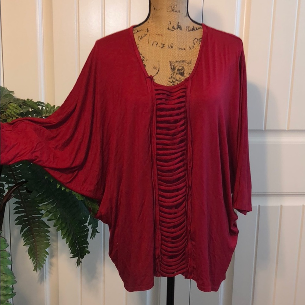 Trendy Batwing Top